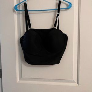 Black Basic Swim Top